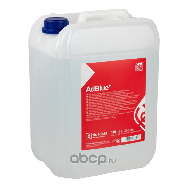 Водный раствор мочевины FEBI AdBlue, AUS32, DIN 70070, ISO 10л (ам Евро 4,5,6) 46329