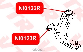 VTR NI0123R Сайлентблок рычага передней подвески, передний