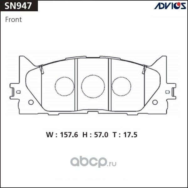 ADVICS SN947 Дисковые тормозные колодки