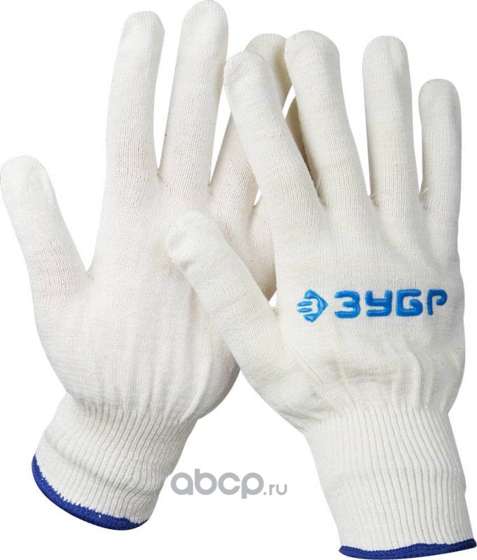 ЗУБР КОМФОРТ, размер L-XL, перчатки трикотажные тонкие, без покрытия, 11450-XL 11450XL