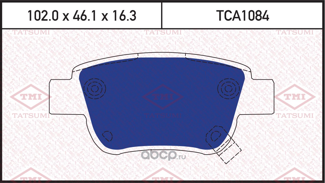 TATSUMI TCA1084 Колодки тормозные дисковые задние