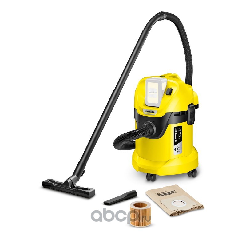KARCHER 16299100 Пылесос хозяйственный Karcher WD 3 Battery 300Вт 17л батарея