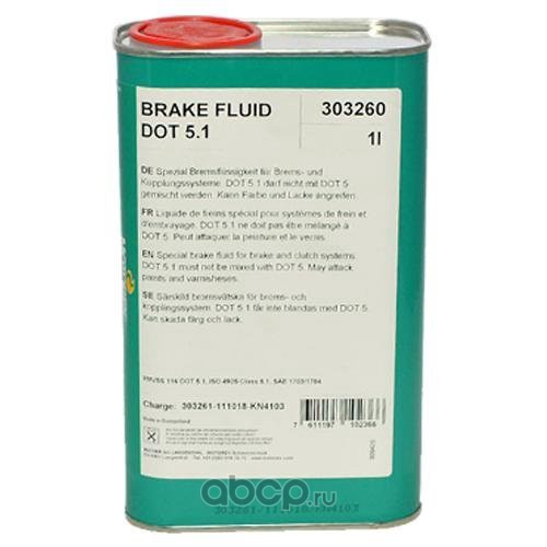 MOTOREX Жидкость тормозная BRAKE FLUID DOT 5.1  (1л) 303261