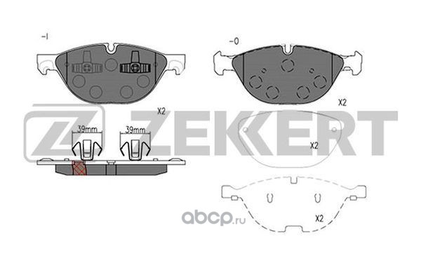 Zekkert BS2936 Колодки торм. диск. передн. BMW X5 (E70,E70N,F15,F85) 06-, X6 (E71,E72,F16,F86) 07-
