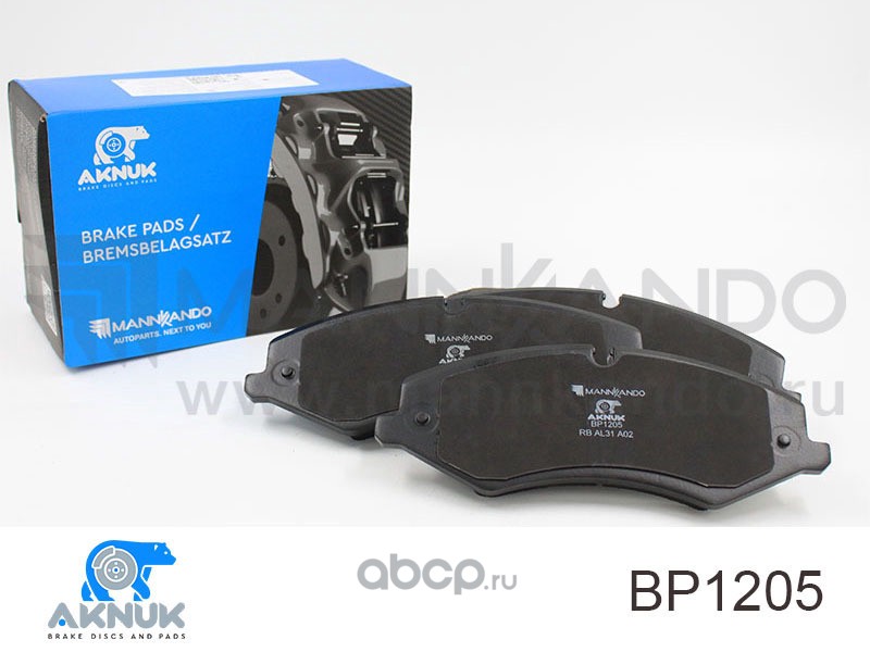 AKNUK BP1205 Колодки тормозные дисковые передние RANGE ROVER III (L322) 5.0 AKNUK