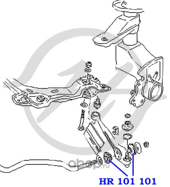 Hanse HR101101 Сайлентблок поперечного нижнего рычага передней подвески, наружный