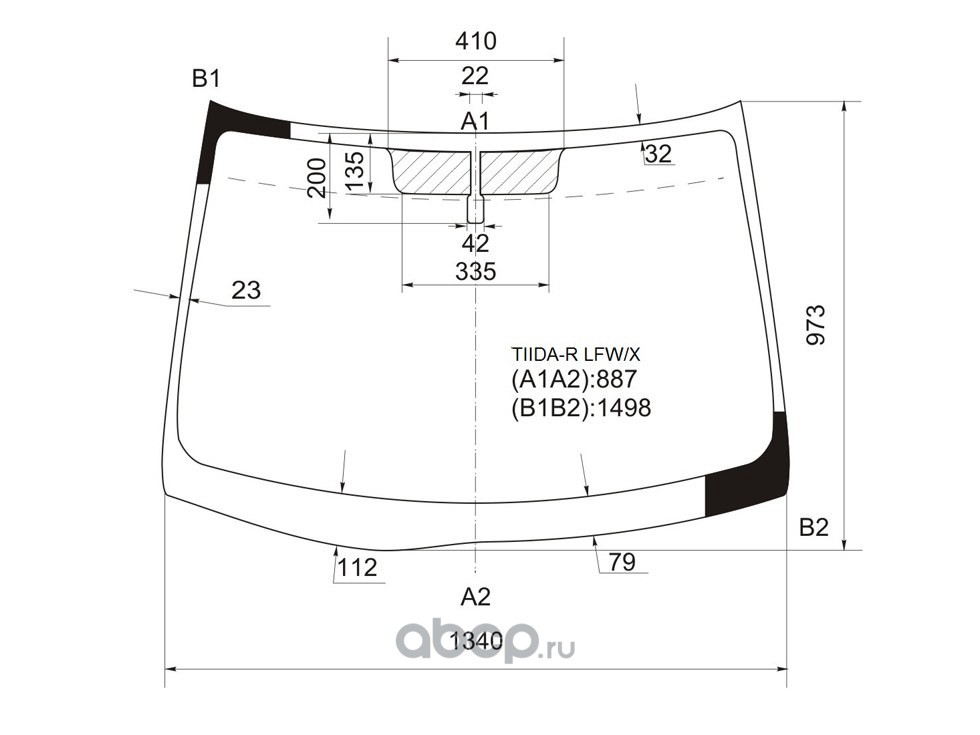 Размер лобового стекла авенсис
