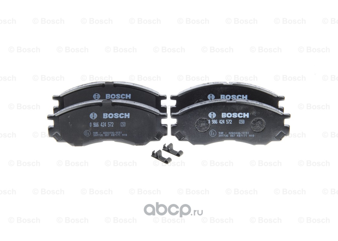 Bosch 0986424572 Комплект тормозных колодок, дисковый тормоз