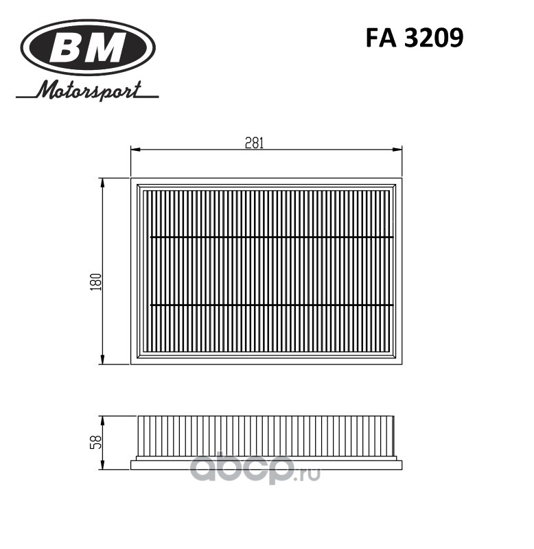 BM-Motorsport FA3209 Фильтр воздушный