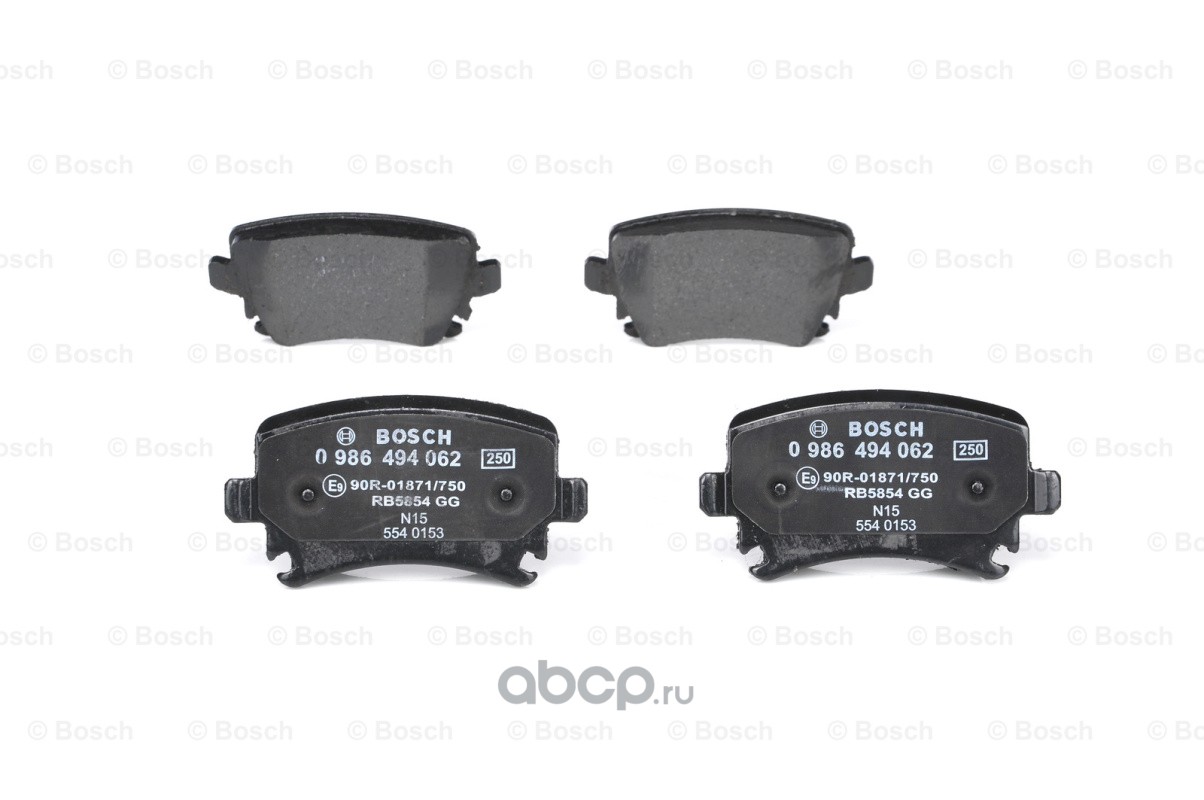 Bosch 0986494062 Комплект тормозных колодок, дисковый тормоз