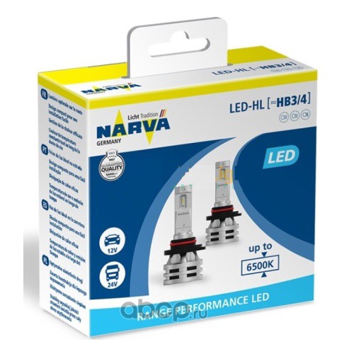 Narva 18038 Лампа светодиодная HB3/4 RPL2  NVA X2