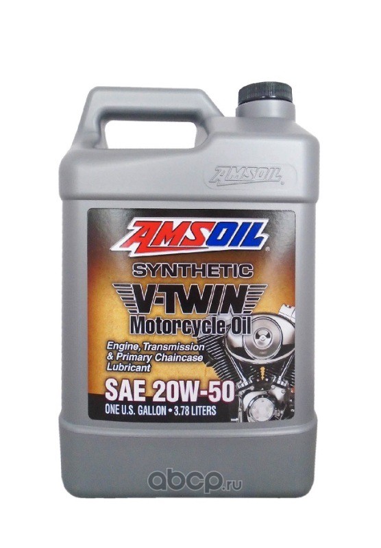 Мотоциклетное масло AMSOIL Synthetic V-Twin Motorcycle Oil SAE 20W-50 (3,78л) MCV1G