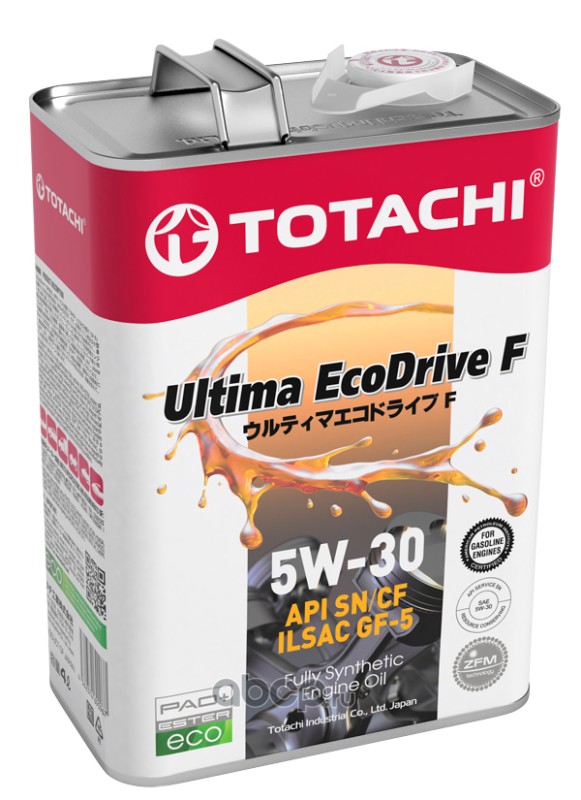 TOTACHI 4562374690967 Масло моторное TOTACHI Ultima EcoDrive F 5W-30 синтетика 4 л.