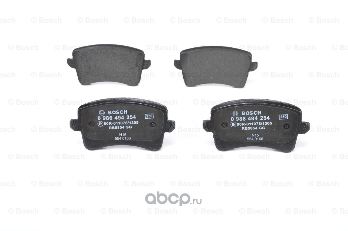 Bosch 0986494254 Комплект тормозных колодок, дисковый тормоз