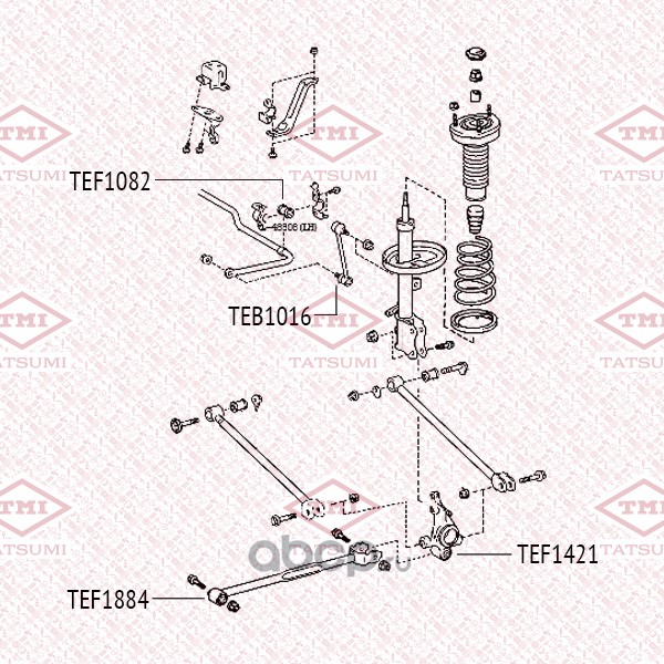 TATSUMI TEB1016 Тяга стабилизатора задняя L/R