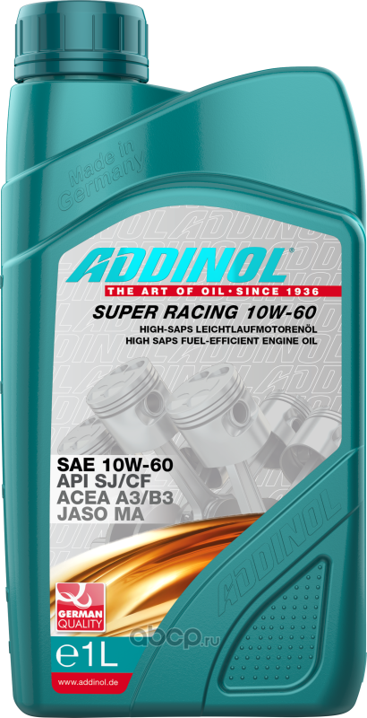 ADDINOL 4014766070333 Масло моторное синтетика 10W-60 1 л.