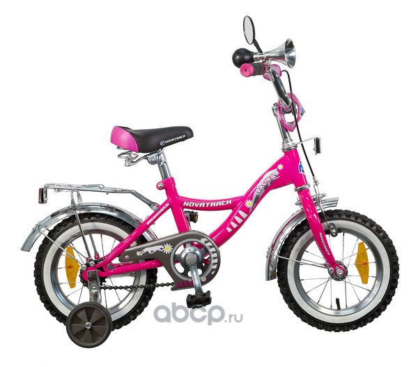 Велосипед 12 NOVATRACK Багира, 1 скорость, рама сталь 8 розовый 127BAGIRAPN5