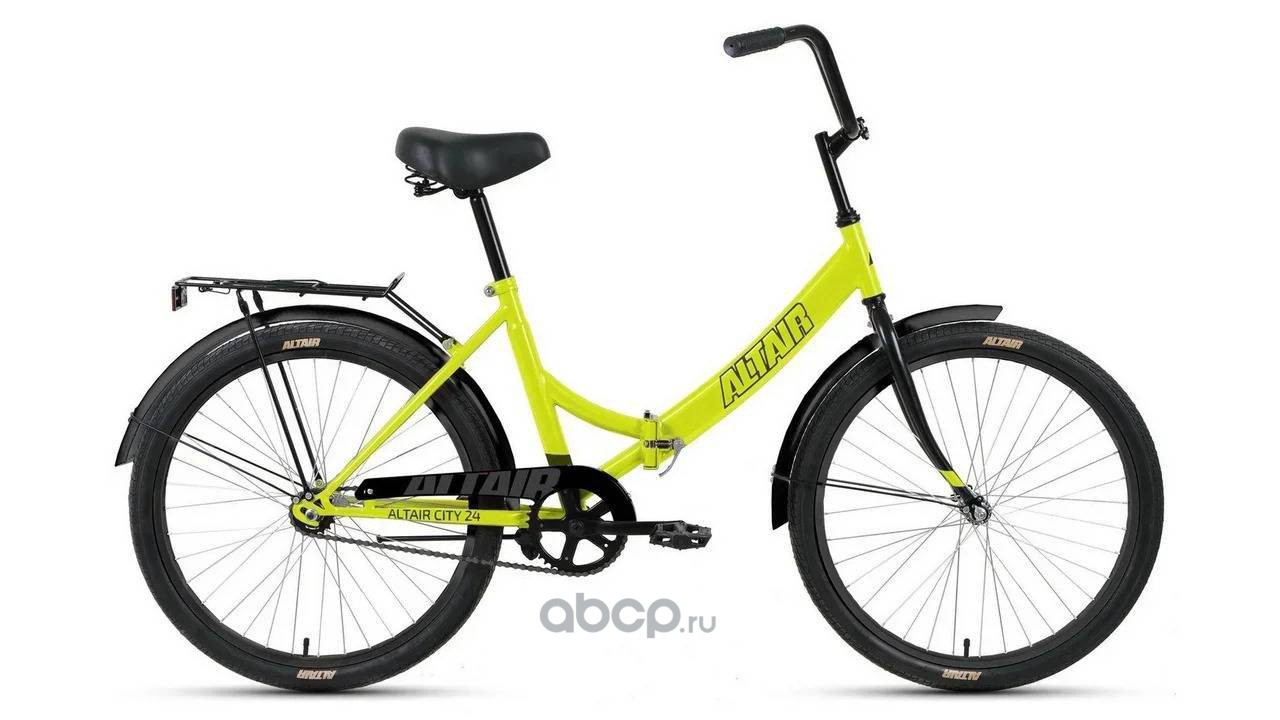 велосипед ALTAIR CITY 24 (24 1 ск. рост 16 скл.) 2020-2021, зеленыйсерый RBKT1YF41005