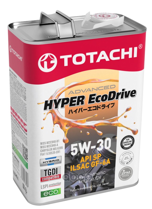 Масло моторное HYPER Ecodrive Fully Synthetic SPGF-6A 5W-30 4л E0304