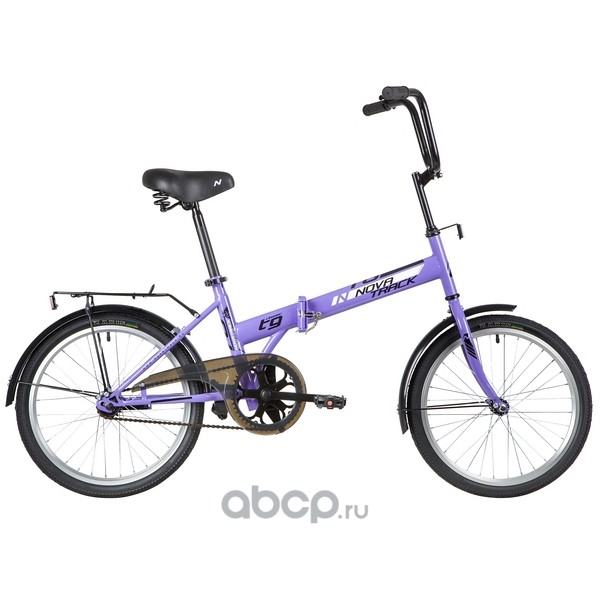 Велосипед NOVATRACK 20 складной, TG30, фиолетовый, тормоз нож,двойной обод,сид.и руль комфор 20NFTG301VL20