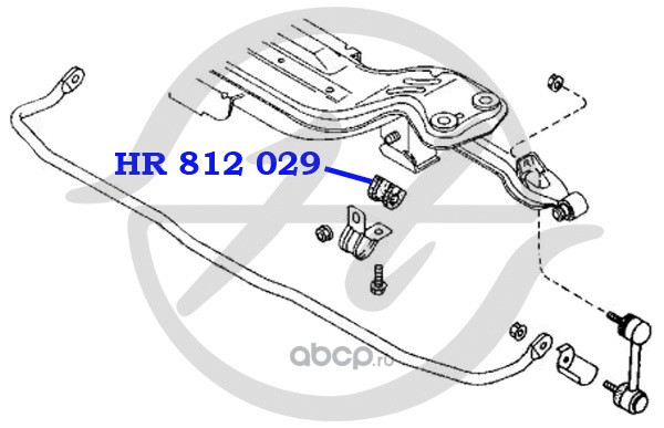 Hanse HR812029 Втулка стабилизатора задней подвески, внутренняя