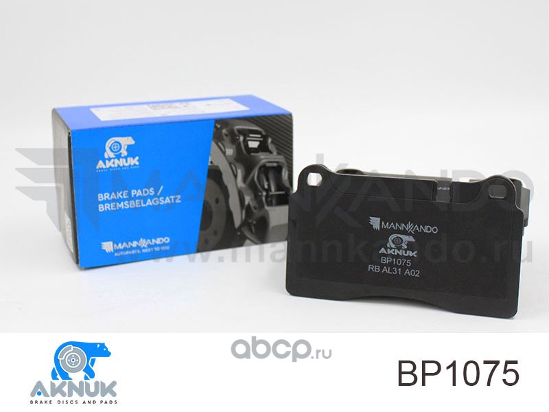 AKNUK BP1075 Колодки тормозные дисковые передние TOUAREG (7P5, 7P6) 3.0 V6 TDI AKNUK