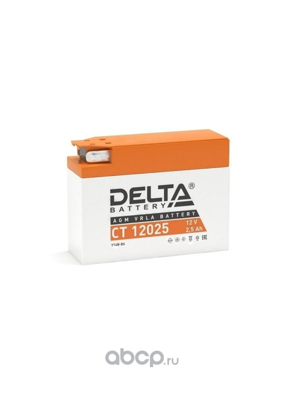 DELTA battery CT12025 Аккумулятор AGM 2 А/ч обратная R+ 114x39x87 EN40 А