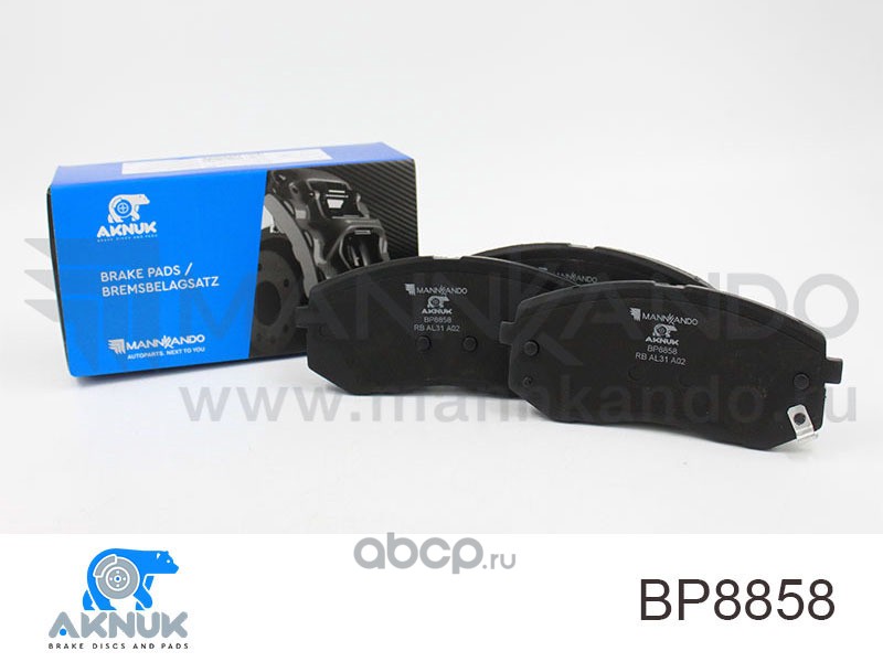 AKNUK BP8858 Колодки тормозные дисковые передние SPORTAGE (QL, QLE) 1.6 GDI AKNUK