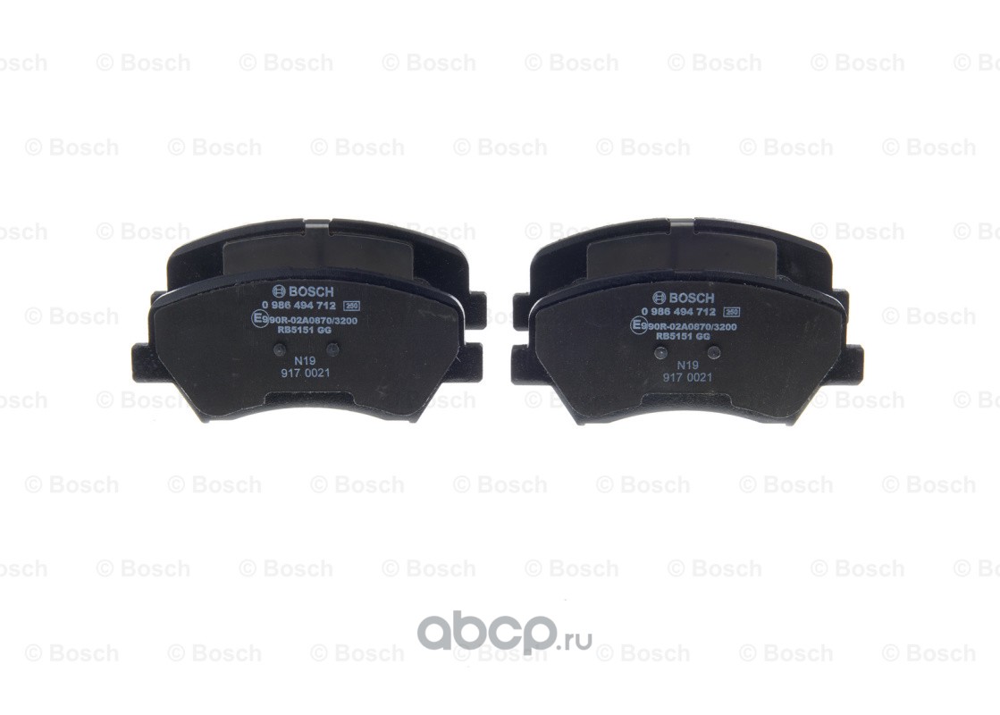 Bosch 0986494712 Комплект тормозных колодок, дисковый тормоз
