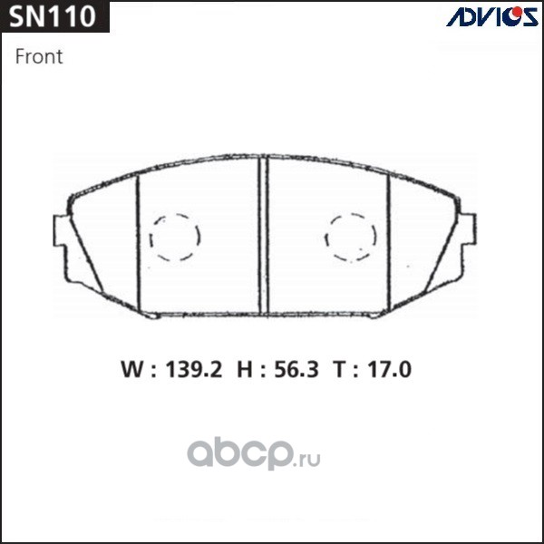 ADVICS SN110 Дисковые тормозные колодки ADVICS