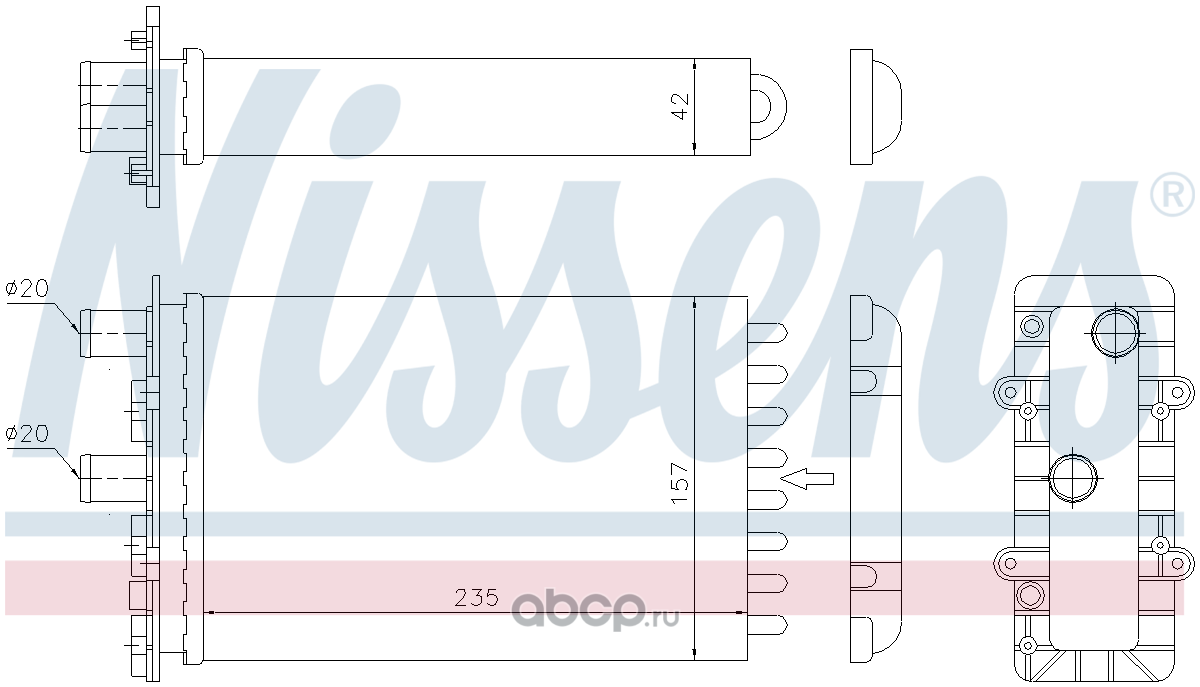 Купить Nissens 73974 Радиатор печки VW TRANSPORTER IV 73974 по выгодной  цене с доставкой по всей России.