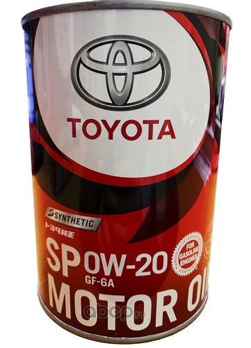 TOYOTA 0888013206 Масло моторное MOTOR OIL SP 0W-20 1 л