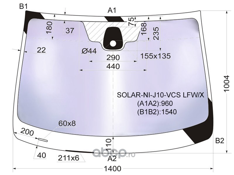 Размер лобового стекла ix35