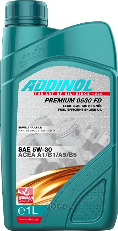 ADDINOL 4014766074010 Масло моторное синтетика 5W-30 1 л.