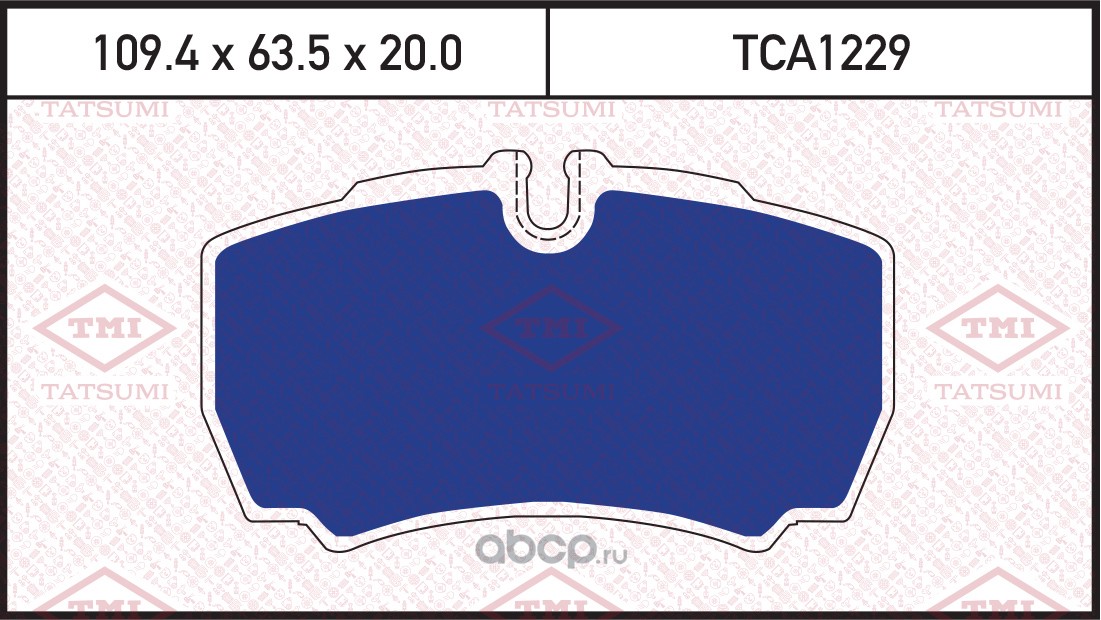 TATSUMI TCA1229 Колодки тормозные дисковые задние