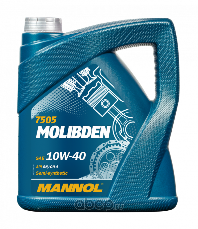 MANNOL MN75054 Масло моторное Molibden Benzin 10W-40 полусинтетическое 4 л