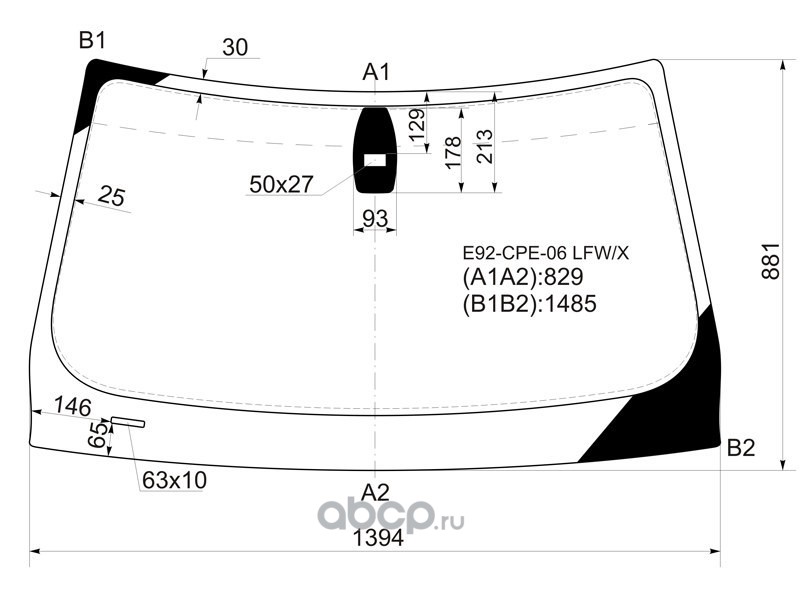 Маркировка лобового стекла bmw