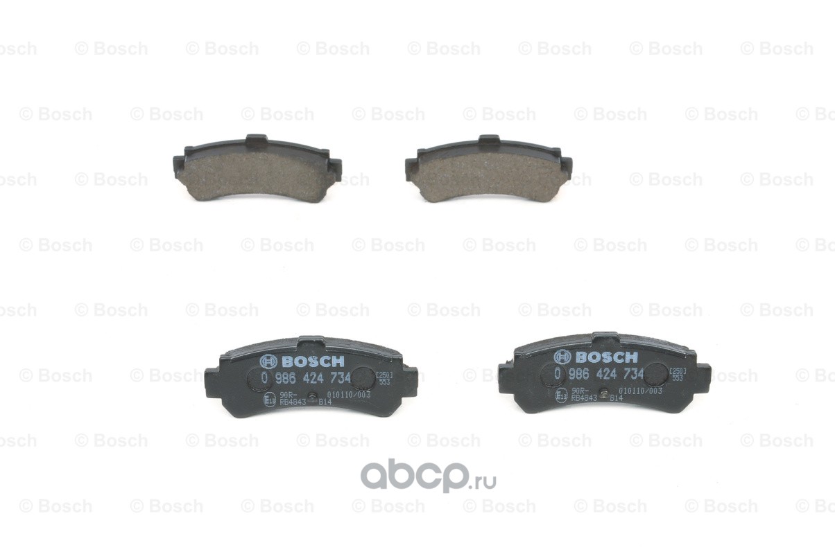 Bosch 0986424734 Комплект тормозных колодок, дисковый тормоз