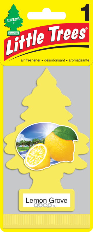 Ароматизатор Елочка Лимонный сад пропитанный подвесной пластинка живой лимон U1P10594RUSS