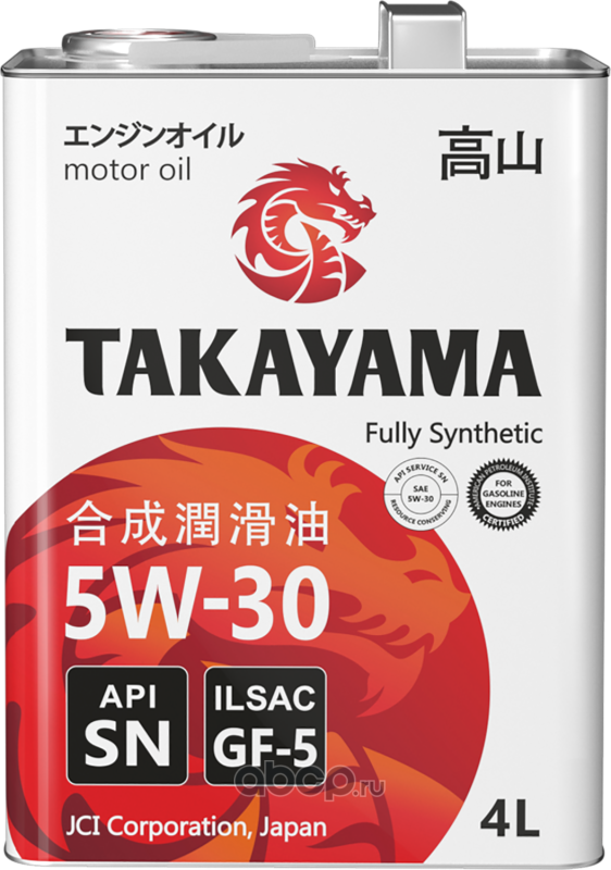 TAKAYAMA 605043 Масло моторное синтетика 5W-30 4 л.
