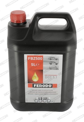 Ferodo FBZ500 Жидкость тормозная DOT 5.1, Brake Fluid, 5л