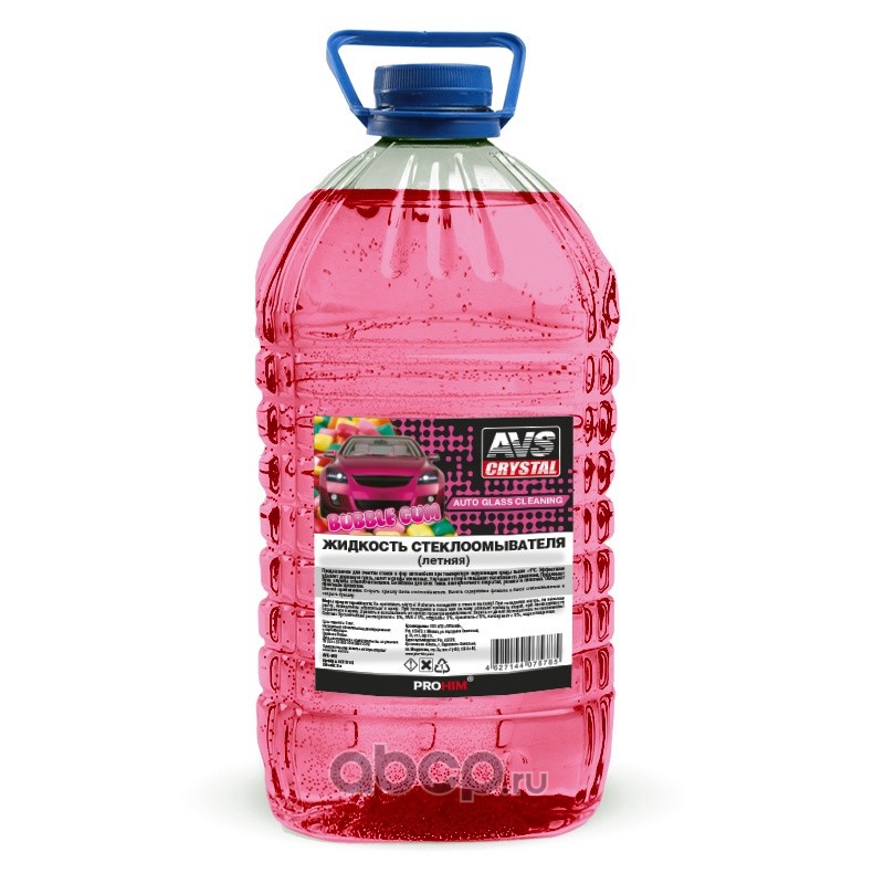 AVS A07578S Жидкость стеклоомывателя (лето) &quot;&quot;BubbleGum/Бабл гам&quot;&quot; (ПЭТ)  5 л AVS AVK-662