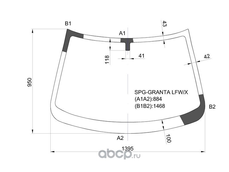 Размер лобового стекла 2115