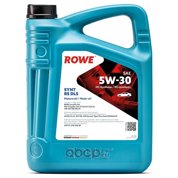 ROWE 20118005099 Масло синтетика 5W-30 5л.