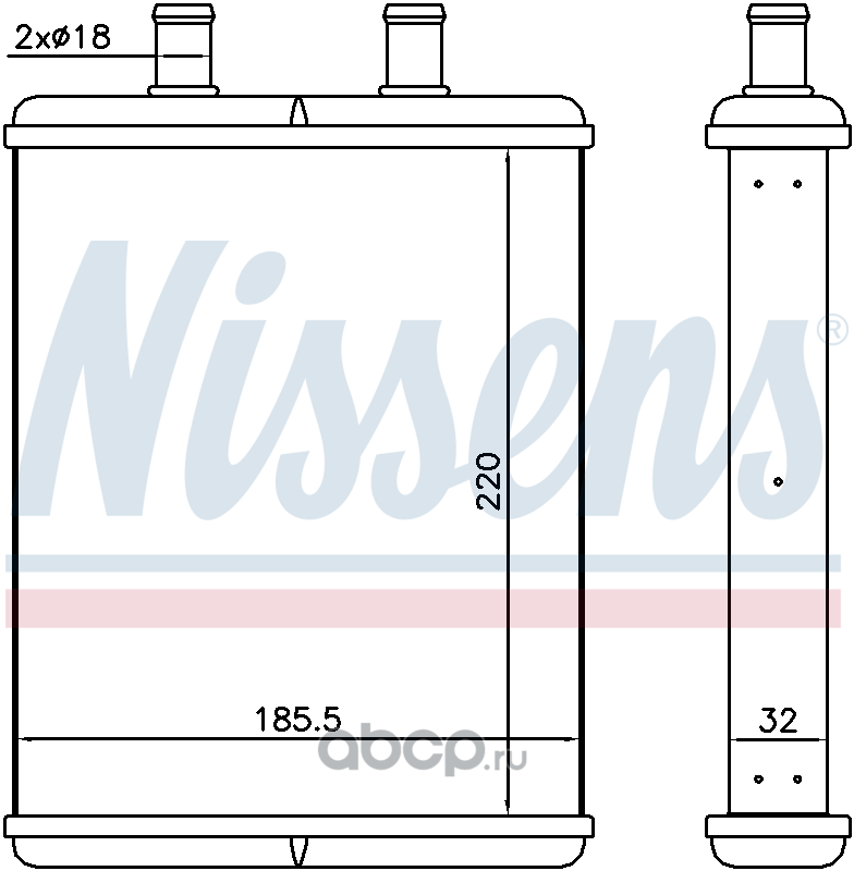 Nissens 71817 Радиатор отопителя