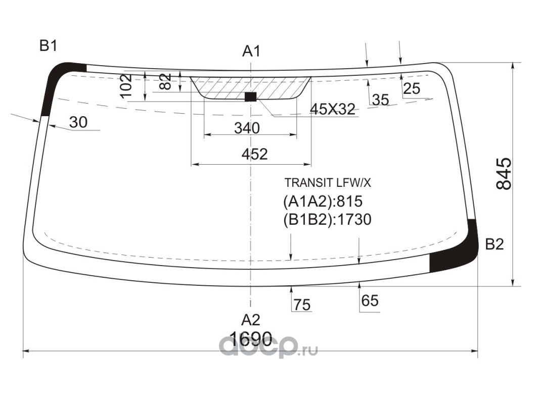 Купить XYG TRANSITLFWX Стекло лобовое FORD TRANSIT 86-00 по выгодной цене с  доставкой по всей России.