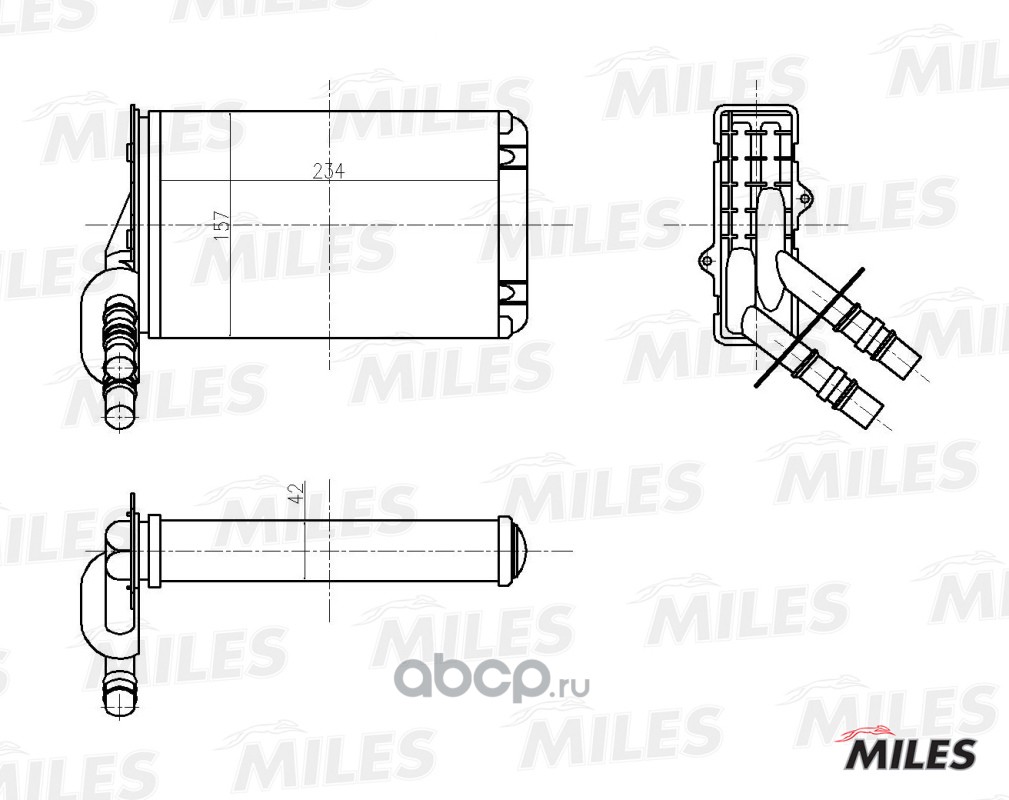 Miles ACHM009 Теплообменник, отопление салона
