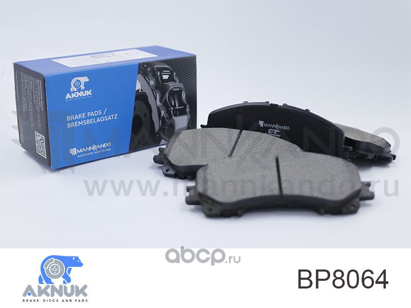AKNUK BP8064 Колодки тормозные дисковые передние NISSAN X-TRAIL | INFINITI Q50 13- AKNUK