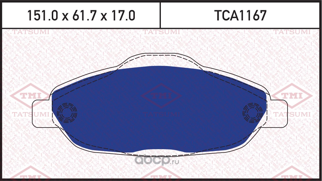 TATSUMI TCA1167 Колодки тормозные дисковые передние