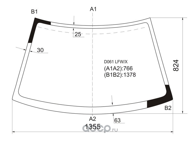Лобовое стекло размер альмера